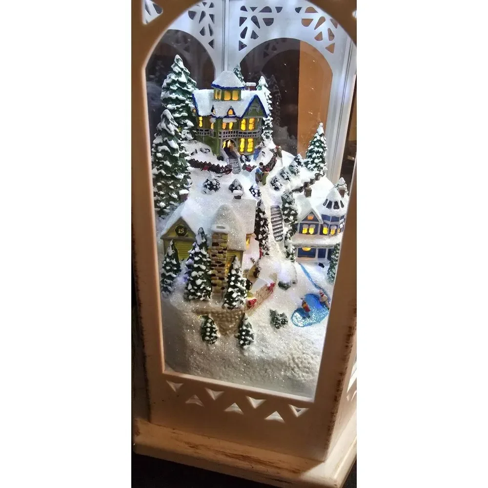 Bradford Exchange Winter  Wonderland  Christmas  Lantern With Light Thomas Kin..